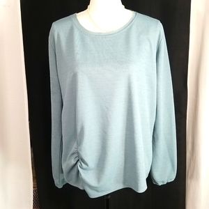 Ten Oh 8 light blue round Neckline Top. L
